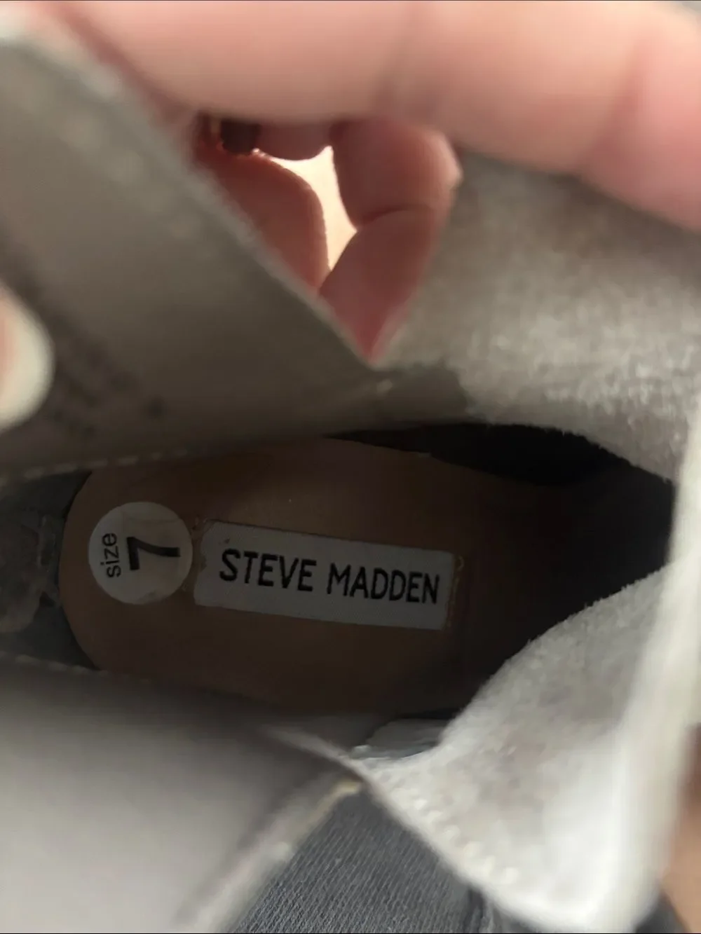 Steve Madden Taupe Suede Cutout Ankle Booties